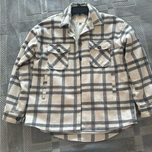 Thread & Supply Gray and Cream Checkered Jacket